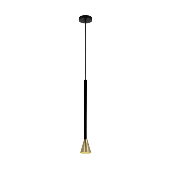 Nowoczesna lampa wisząca ARIOZNA, czarny/złoty, 1x50W GU10