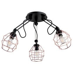 Lampa druciak DARTH BLACK miedź III 65cm