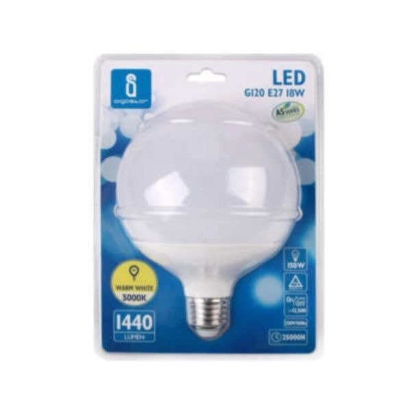 Żarówka LED E27 20W ciepła 3000K kula G120 | 287542