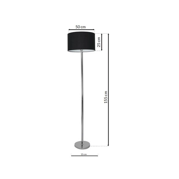 Lampa stojąca CASINO BLACK/CHROME 1xE27 ML6382