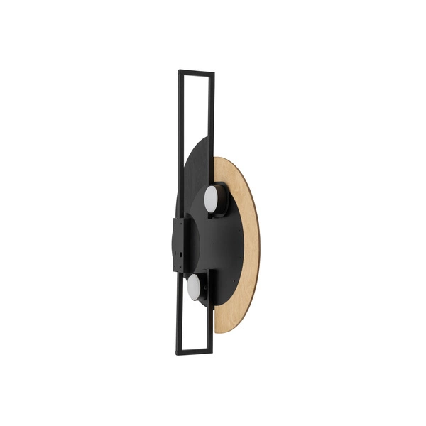 Kinkiet LED SUNSET NATURAL B szer. 50cm 2xGX53 | jasne drewno/czarny 10577