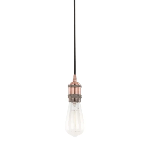 Industrialna oprawa wisząca CLASSO E27 60W wys. 150cm | miedź