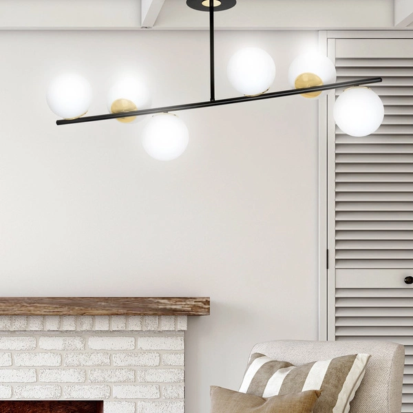 Lampa sufitowa Emibig FLOKI 6 Czarny GOLD 1022/6