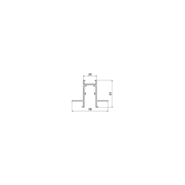 Szyna podtynkowa MultiLINE niskonapięciowa 1m | biała