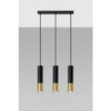 Lampa wisząca LOOPEZ 3L SL.0954 czarny/złoty 3xGU10