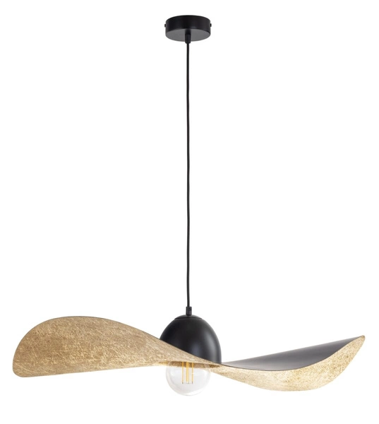 Designerska lampa wisząca KAPELLO L E27 60W śr. 76cm | czarny złoty