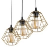 DIAMOND NEW BLACK/GOLD LAMPA WISZĄCA 3 PL LISTWA 4642