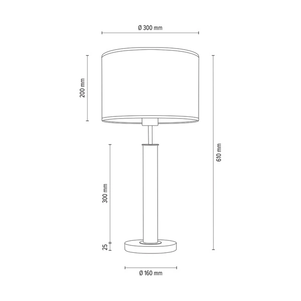 Benita Lampa Stołowa 1xE27 Max. 40W Dąb Olejowany/Nikiel mat/Kremowy-Srebrny duża 7017400611548