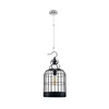 Lampa wisząca Cage 1xE27 maks. 60W chromowany metal/czarny metal/przezroczysty kabel PVC 9501104