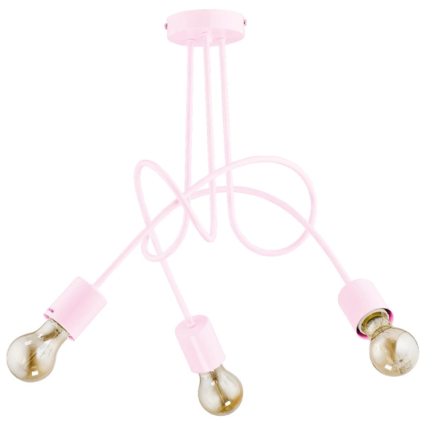 Lampa sufitowa ALFA TANGO RÓŻOWA 3xE27 48cm | 28493