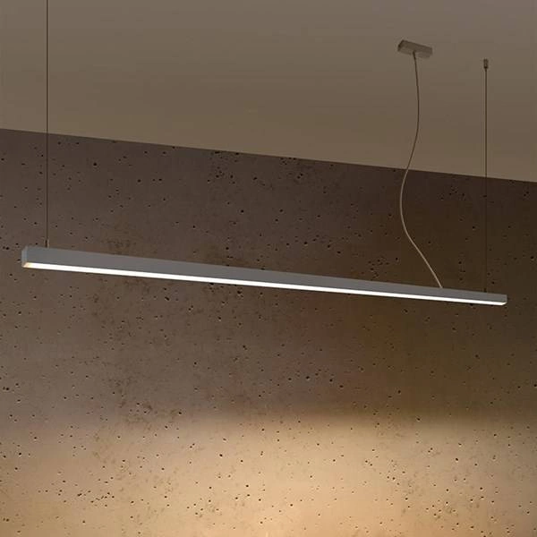 Lampa wisząca PINNE, 200 cm, szara, 50W LED, barwa ciepła 3000K, TH.230
