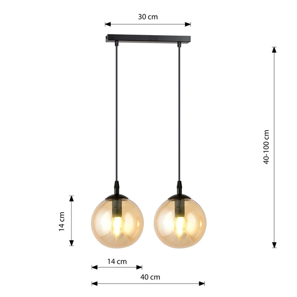 Lampa wisząca Emibig COSMO 2 BL MIODOWY 713/2
