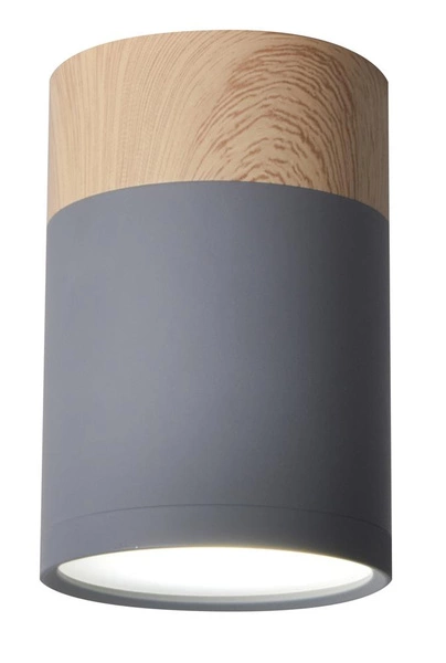 Lampa sufitowa TUBA 2284262, szary + drewno, 1x15W GU10