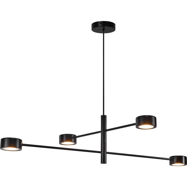 Lampa wisząca CLYDE LED 2700K Biała ciepła Metal | Czarny
