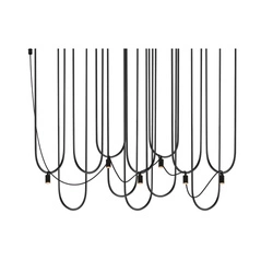 Lampa wisząca Udin 6 - Czarna 9785 Antigo