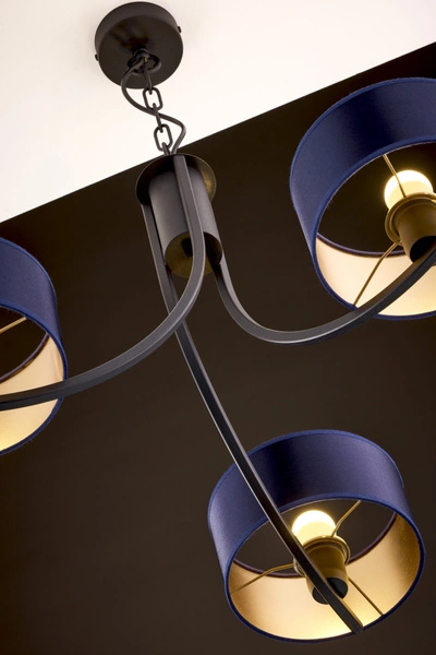 Klasyczny Żyrandol ARTHUR wys. 71cm 3xE27 15W IP20 | czarny