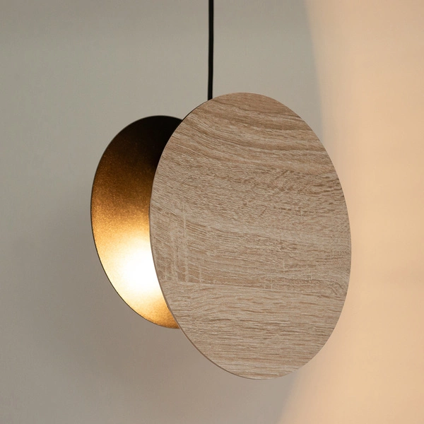 Lampa Sigma TOLA 1 czarny/dąb LHDF 41091