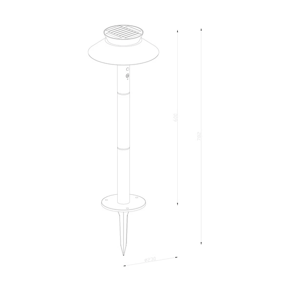 Oświetlenie ogrodowe JUSTINA Solar LED 3000K Biała ciepła Metal | Antracyt