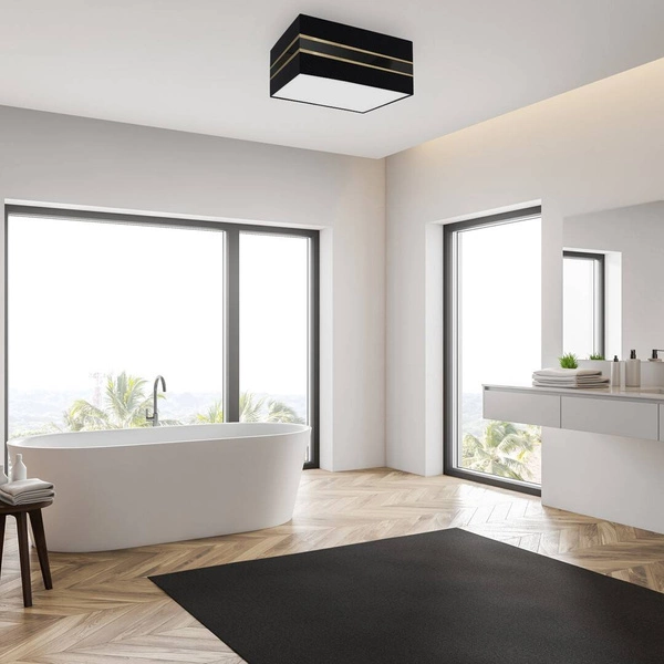 Lampa sufitowa ULTIMO BLACK, MLP7336, 40 cm, czarny/transparentny/złoty, 2x60W E27