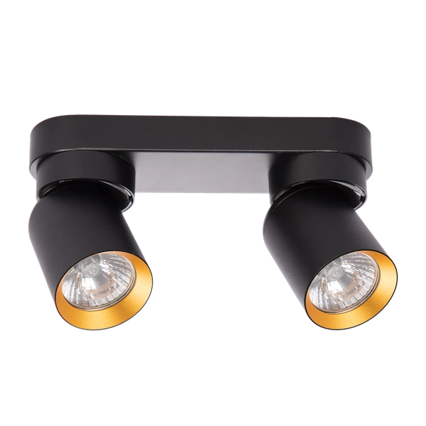 Lampa Sufitowa Andy 2xGU10 Czarny + Złoty