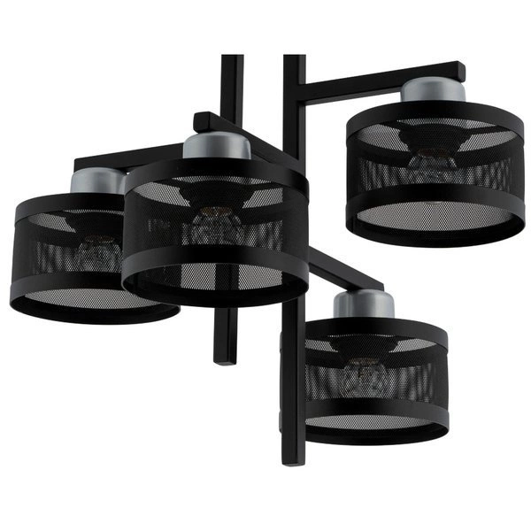 Nowoczesna lampa sufitowa OFF 4 PLAFON czarny/srebrny 32136