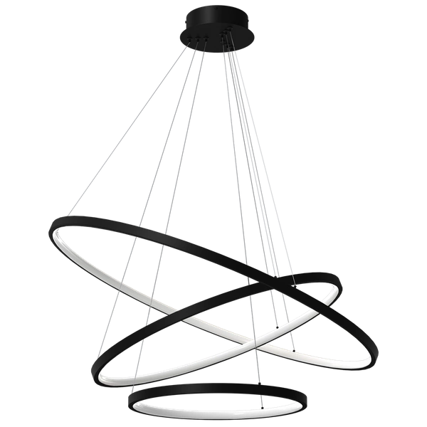 Lampa wisząca ROTONDA, czarna, 93W LED, barwa neutralna 4000K, ML7945