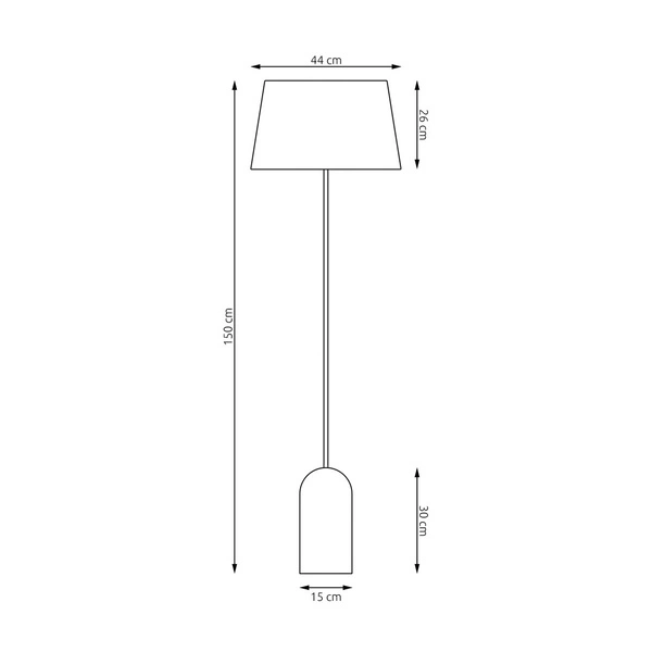 Lampa podłogowa Emibig PEARL LP BEIGE 1419/LP1