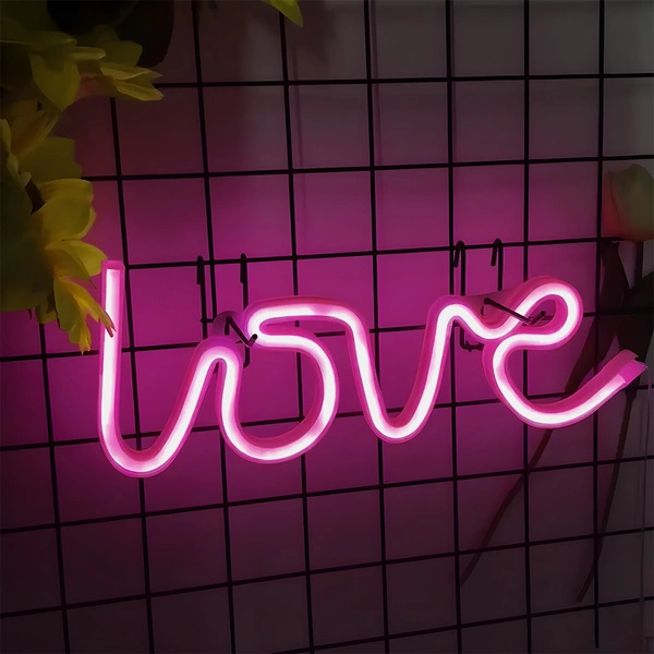 Lampka do pokoju dziecka dla nastolatka LOVE NEON LED na baterie