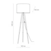 Stylowa lampa podłogowa sosna TOKYO E27 60W wys. 148cm | len 5288