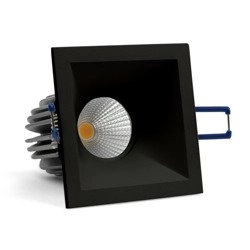 Oprawa wpuszczana oczko PERO SQ 6W ciepła 3000K czarny szer. 8,3cm