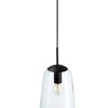 Lampa wisząca PEAR L 59cm E27 | czarny/transparentny 7797