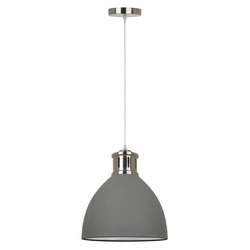 Lampa wisząca LOLA śr. 30cm E27 | szary/nikiel satynowany