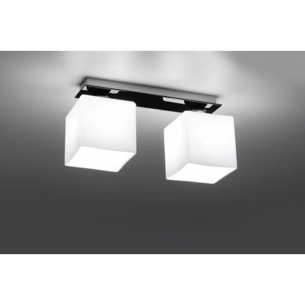 Nowoczesny plafon PIAZZA 2 SLA.0192 Czarny 2xE27