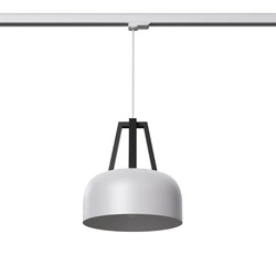 Lampa wisząca CASCO biała/czarna E27 3000K 7,5W 620lm