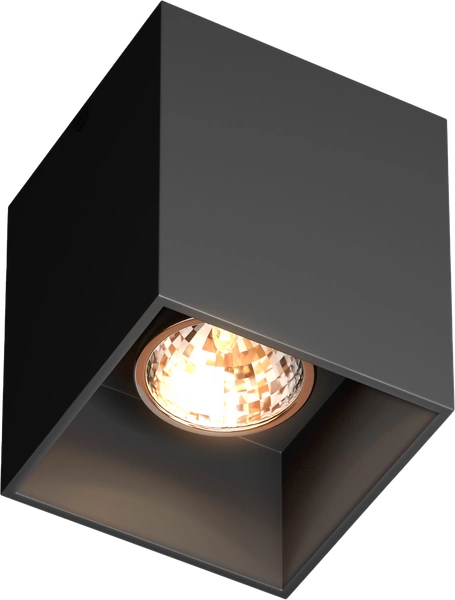 Lampa sufitowa SQUARE SPOT 50475-BK-N kwadrat 8,2cm | Czarny