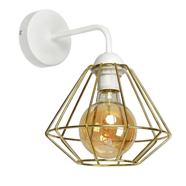 Kinkiet INDUSTRIALNY LUPO WHITE/GOLD 1xE27 MLP6265