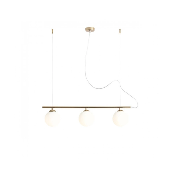 Aldex Lampa wisząca BERYL 3, 1006E_30, złoty/biały, 3x40W E14