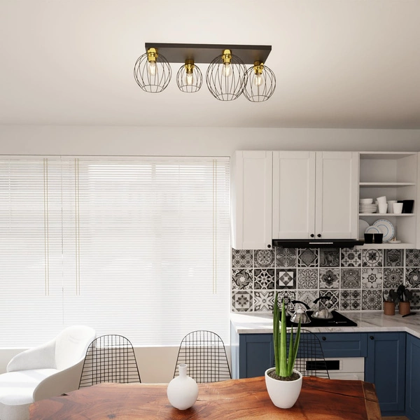 Lampa sufitowa Emibig NEST 4 BL GOLD 1370/4