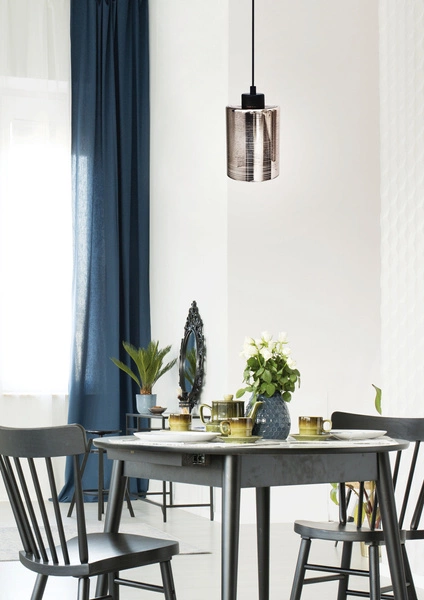 Lampa wisząca COX 31-53862 czarny/chrom 1x60W E27