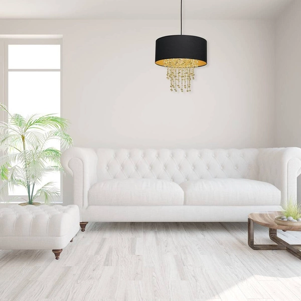 Nowoczesna lampa wisząca ALMERIA BLACK/GOLD 1xE27 MLP6441