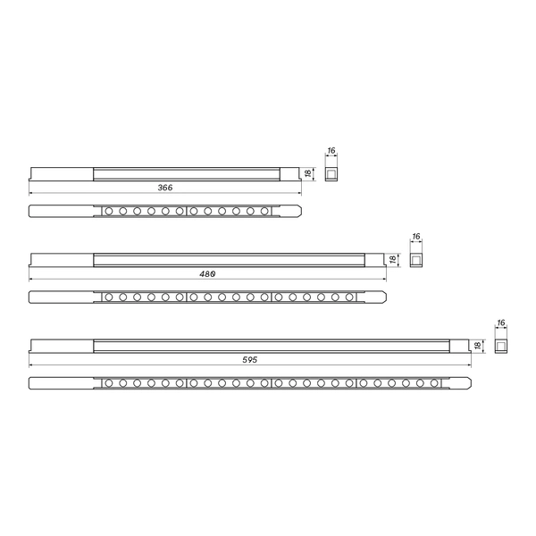 LOONARI reflektor na szynę 48V MultiLINE DOTS SLIM L