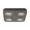 Fajna lampa sufitowa w zestawie 4xLED Zintegrowany 300lm 3000K 5W Szary Beton/Satynowy Metal 2291436