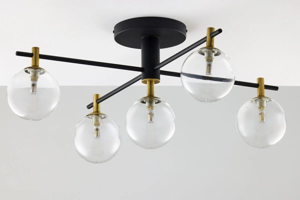 Nowoczesna Lampa sufitowa FIGARO wys. 34cm 5xG9 14W IP20 | Złoty