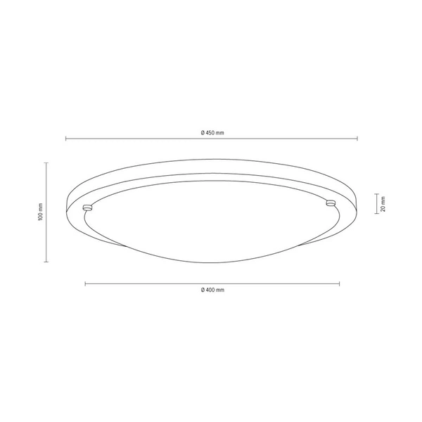 Frida Lampa Sufitowa 1xLED Zintegrowane 18W Orzech/Biały 4754176