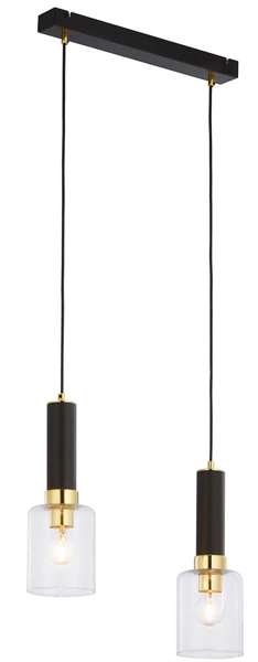 Nowoczesna Lampa wisząca TULUZA wys. 39-80cm 2xE27 15W IP20 | Złoty
