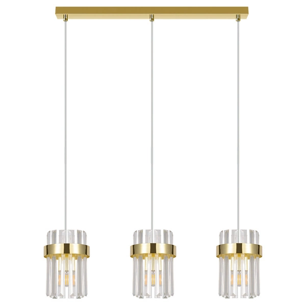Lampa wisząca Vetro złota 3xE14