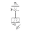Lampa wisząca VIGO, chrom/czarny/złoty,  2x60W E27