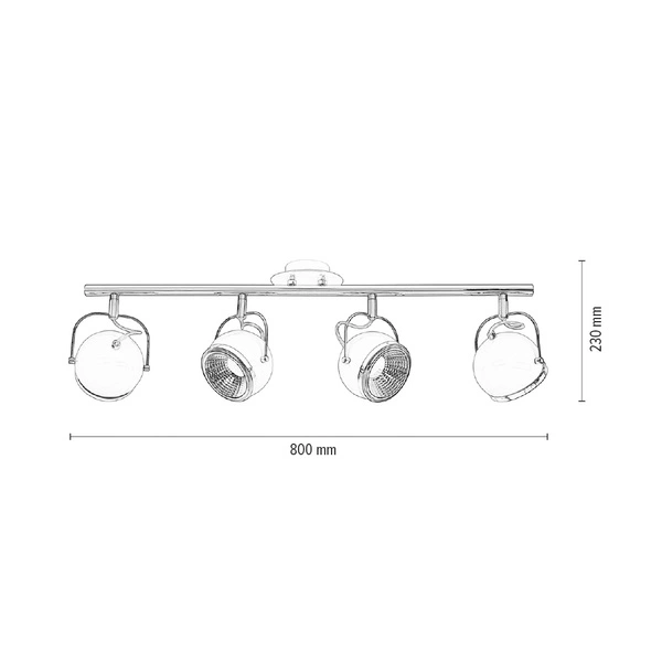 Lampa listwa BALL IV Led biała 2686482