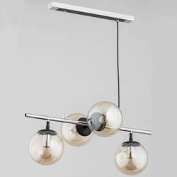 Nowoczesna lampa wisząca GINGER 4xE14 wys. 75cm | chrom