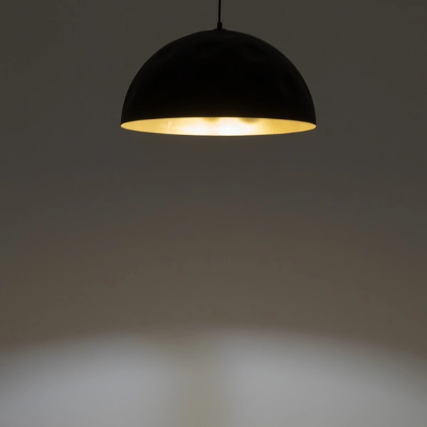 Lampa wisząca HEMISPHERE HIT S BLACK - GOLD śr. 33cm E27 | czarny/złoty 10702